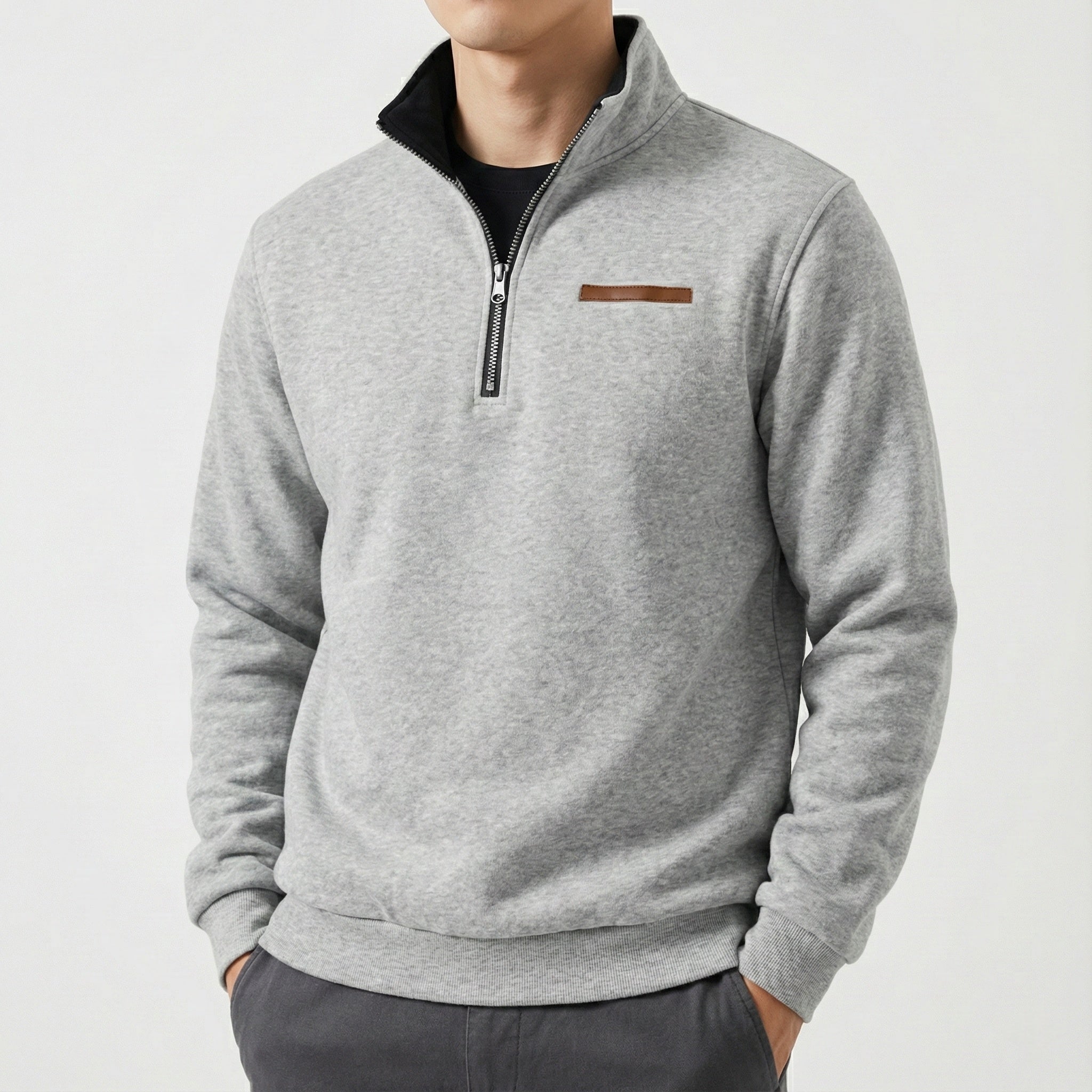 Chaqueta Malmö con cremallera de un cuarto: diseño minimalista y comodidad premium