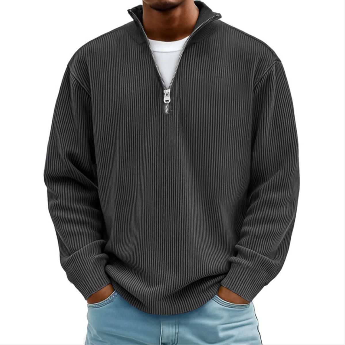 Soren – Quarter Zip de Pana refinado y cómodo